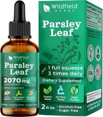 WILDFIELD HERBS 2 Oz Parsley Herb Extract Drops 2100mg + BONUS BOTTLE
