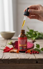Organic Cayenne Pepper Liquid Drops with Hawthorn, Beetroot & Turmeric 2oz