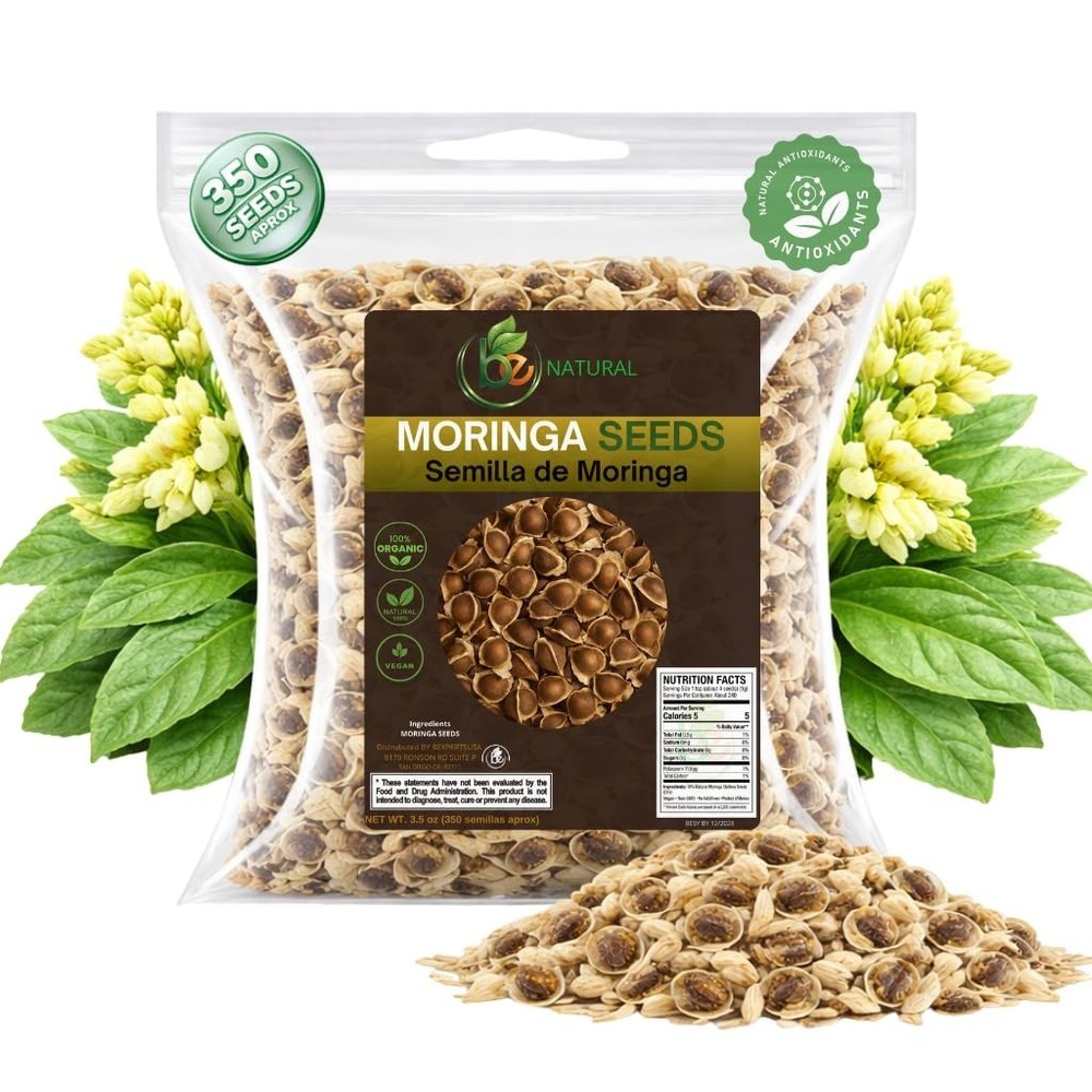 Moringa Seeds (Semillas) – 3.5 oz (Approx. 350 + Seeds) – Premium Moringa
