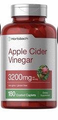 Apple Cider Vinegar 3200mg | 180 Caplets | Vegetarian, Non-GMO | by Horbaach