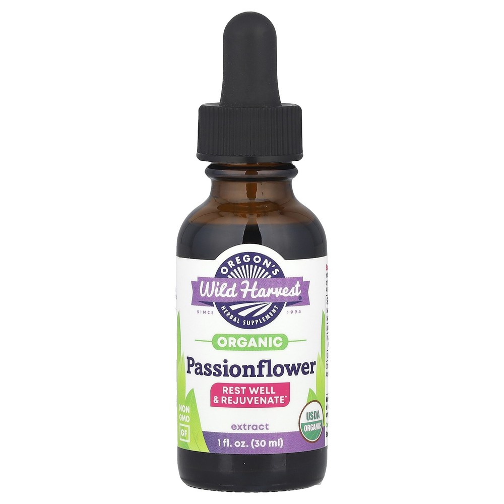 Organic Passionflower Extract, 1 fl oz (30 ml) (250 mg per Serving)