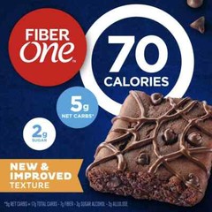 Fiber One 70 Calorie Brownies, Chocolate Fudge, Snack Bars, Mega Pack, 18 Bars,