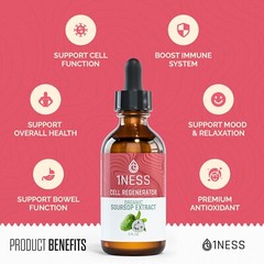 Soursop Bitters Drops Extract – Constipation & Digestive Support w/ Turmeric 2oz