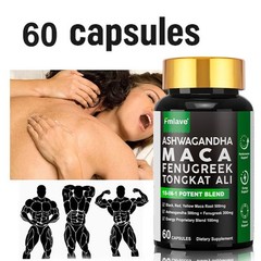 Black Maca Root Ashwagandha, Fenugreek Panax Ginseng Male Enhancing 60 Capsules