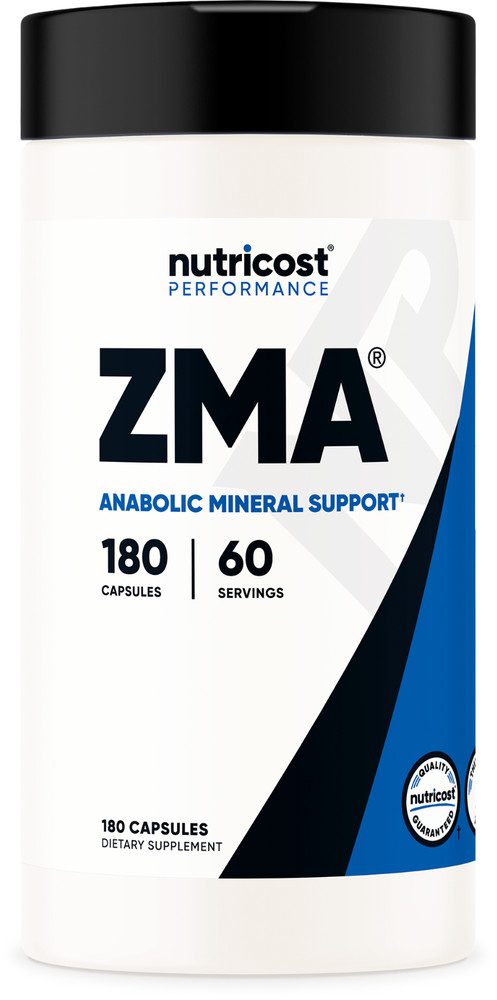 Nutricost ZMA 490mg, 180 Capsules – Gluten Free, Non-GMO, High Quality
