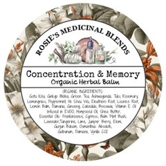 Concentration & Memory | Organic Herbal Balm | Smart | Mind | Brain | Study