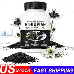 Ethiopian Black Seed Oil Softgels |4.64% Thymoquinone |Gluten-Free, Sixty-120 ca
