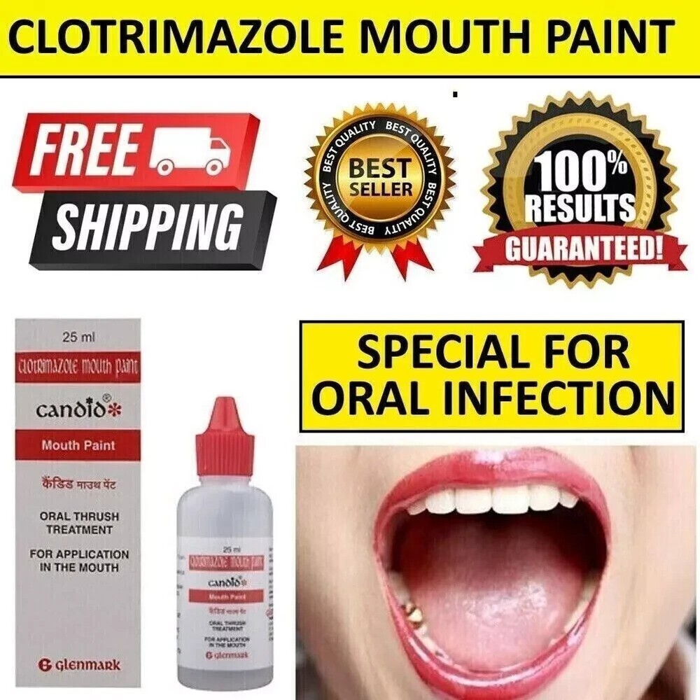 CANDID MOUTH PAINT FOR ORAL THRUSH TREATMENT FOR KILLS FUNGAL INFECTION 25ml