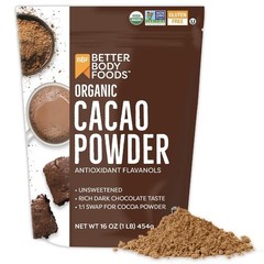 Organic Cacao Powder, Rich Chocolate Flavor, Non-GMO, Gluten-Free, Cocoa,16 ounc