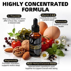 60-240ml Magnesium Liquid Drops,Magnesium Glycinate,Improve Sleep,Anxiety Relief