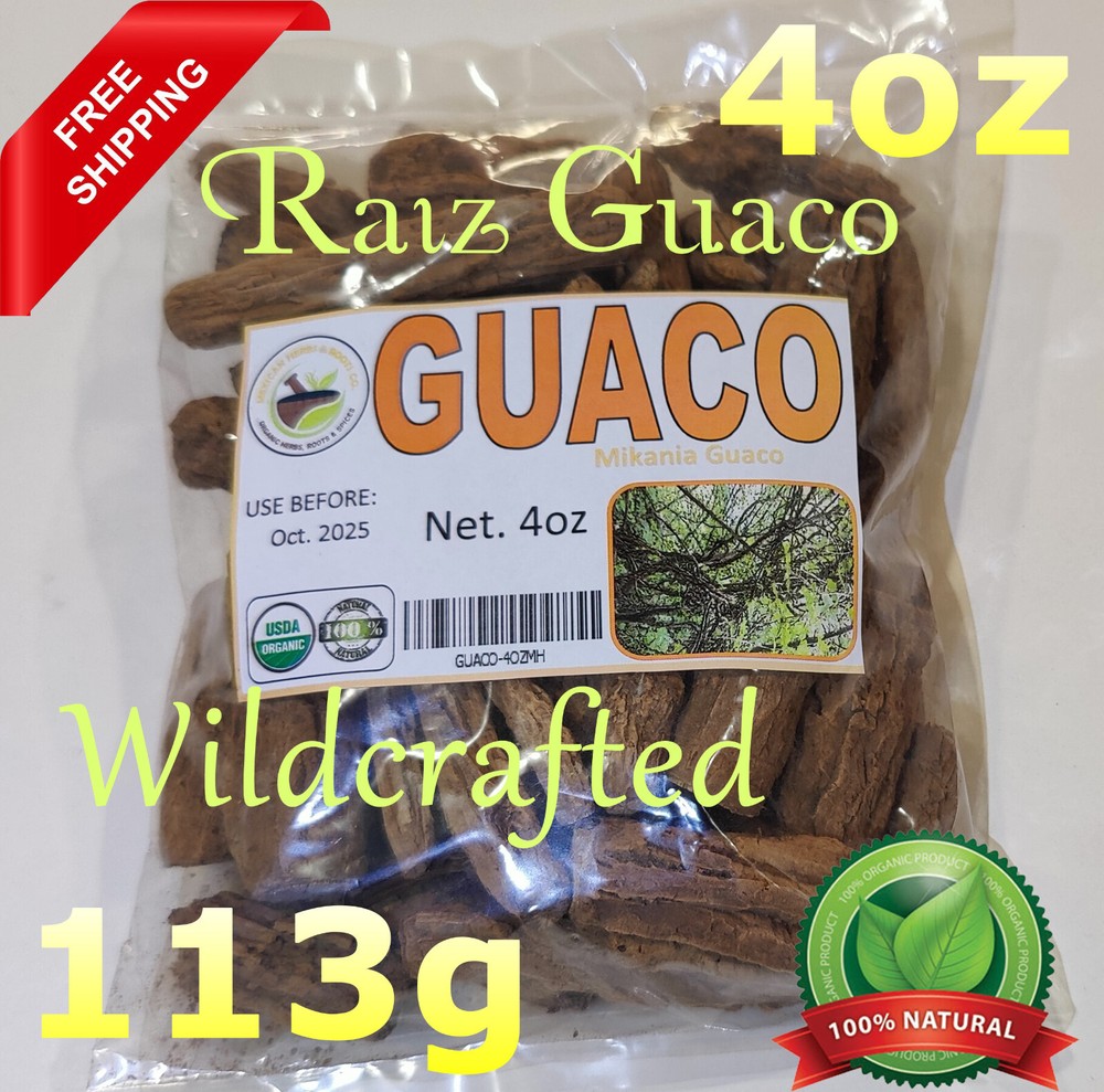 Guaco,Palo Guaco, Raiz de guaco, mikania guaco, Huaco, bejuco guaco 4oz/113g