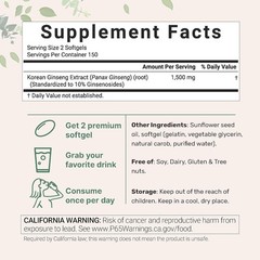 Micro Ingredients Red Panax Ginseng Supplement 300 300 Count (Pack of 1)