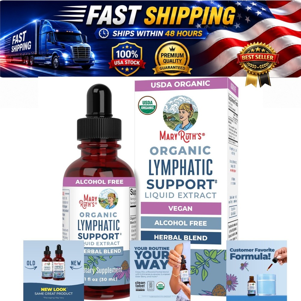 MARYRUTH’S Organic Lymphatic Support Liquid Drops Herbal Blend 1 fl oz