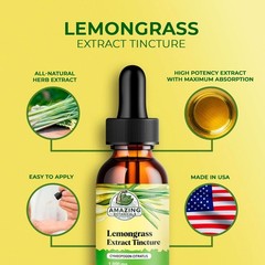 Amazing Botanicals Lemongrass Extract Tincture | Organic Herbal Liquid Drops