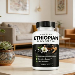 100% Pure Ethiopian Black Seed Oil Softgels Immune & Digestive Support 60pcs/box