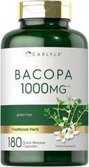 Bacopa Monnieri Capsules 1000mg | 180 Capsules | Gluten Free | by Carlyle