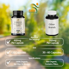Wormwood Black Walnut Clove Capsules 120 Veggie Herbal Supplement