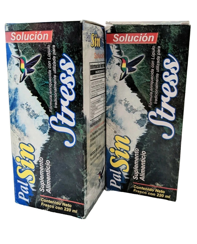 2 PACK! Pal Sin Stress Jarabe Adulto , High Strength, stress Relief Syrup