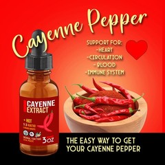 Cayenne Pepper Liquid Drops – Cayenne Extract / Tincture – DLX – USA
