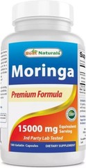 Best Naturals Moringa 15000 mg Equivalent per Serving – 180 Capsules