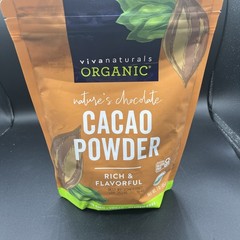 Viva Naturals #1 Best Certified Organic Cacao Powder 1 LB Exp 4/27
