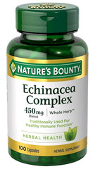 Nature’s Bounty Echinacea Complex 450mg 100 Capsules Immune Support Non-GMO