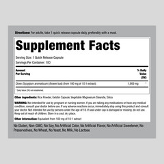 Cloves Capsules | 1000mg | 100 Capsules | Non-GMO Supplement | by Piping Rock