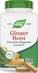 Ginger Root Capsules 1,100 mg – Vegan, Non-GMO, 240 ct for Digestive Comfort & N