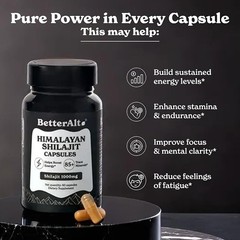 Better Alt Shilajeeet Capsules Helps Improve Energy & Stamina 60 Capsule