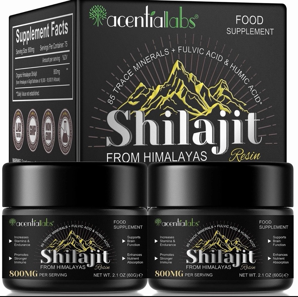 2 Pack 100% Himalayan Shilajit,Soft Resin,Organic, Extremely Potent,Fulvic Acid