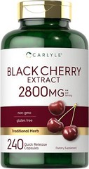 Black Cherry Capsules 2800mg | 240 Count | Non-GMO, Gluten Free | By Carlyle