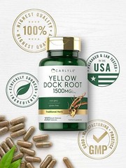 Yellow Dock Root | 1500mg | 200 Capsules | Non-GMO, Gluten Free | by Carlyle