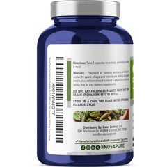 NusaPure Cardamom Extract 4000mg per serving – 200 Veg Caps Non-GMO Gluten Free