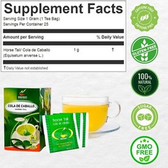 Horsetail 25 Herbal Tea Bags Cola de Caballo from Peru