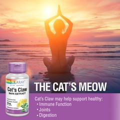 Solaray Cats Claw Bark Extract 200mg | 4% Oxindole Alkaloids | 30 VegCaps