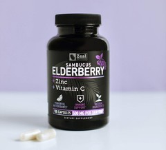 Zeal Naturals Max Strength Elderberry Capsules – 500mg, 100 Count (Pack of 1)