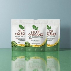 3PACK Aceite De Oregano En 300 Capsulas Con Carvacrol Timol Black Seed Oil 6000