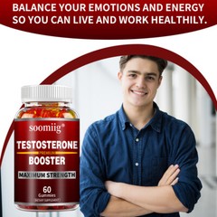 Testosteron Booster Supplement for Men, Energy & Endurance, 30/60 Gummies