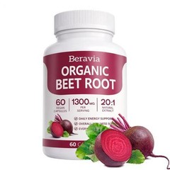 eBay Beravia Organic Beet Root Capsules, Purely Natural, Non-GMO 60-Counts