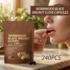 18-in-1 Wormwood Black Walnut Cloves–Natural Cleanse & Metabolism, 240 Softgels