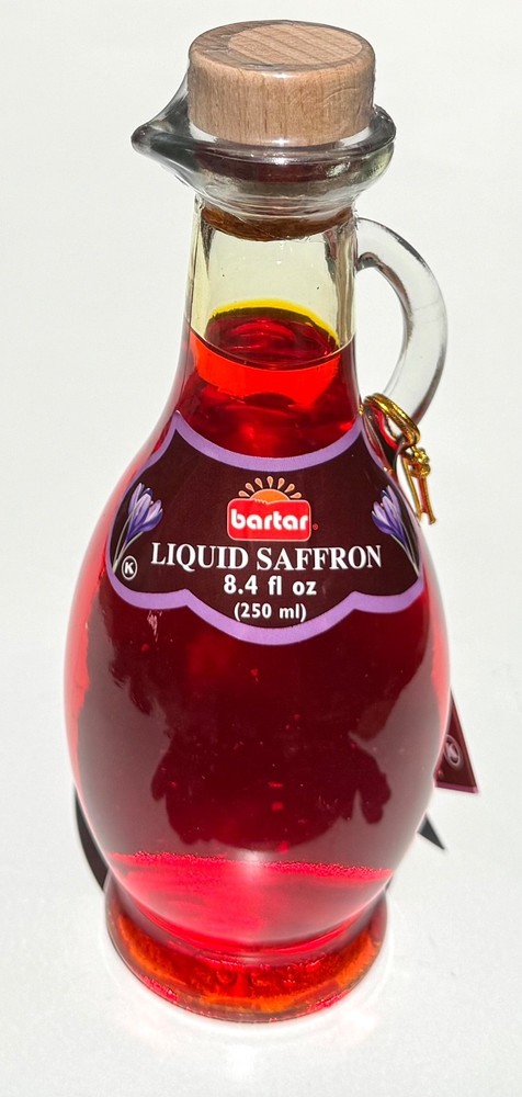 Bartar Liquid Saffron 250ml | Saffron Extract & Color for Rice, Sweets | PAREVE