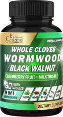 Wormwood Whole Cloves Black Walnut | Digestive & Herbal Support | Elderberry,…