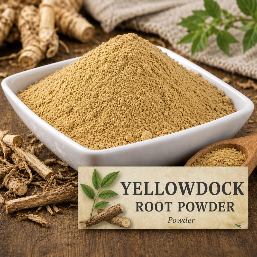 Yellowdock Root Powder Dried Rumex crispus Fine Ground Herbal Botanical Bulk