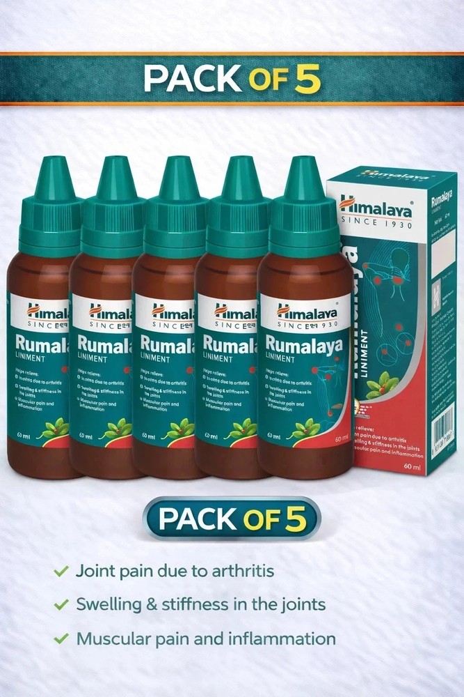 Himalaya Rumalaya Oil (60ml X 5) Joint & Muscle Wellness Support Exp 12/2028