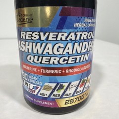 Organic Cadane Resveratrol Ashwagandha Quercetin – Mood Energy Immune, exp 12/26