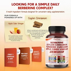 Berberine Cinnamon Apple Cider Vinegar Turmeric – Overall Wellness Support