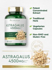 Astragalus Capsules 4500mg | 200 Count | Vegetarian, Non-GMO | by Carlyle