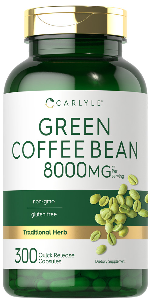 Green Coffee Bean Extract 8000mg | 300 Count | Non-GMO, Gluten Free | by Carlyle