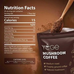 Mushroom Coffee, Instant Mushroom Coffee with Cordyceps, Reishi, King Trumpet,