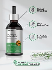 Calendula Liquid Extract | 2 fl oz | Vegetarian | Non-GMO | by Horbaach